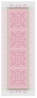 Tafelloper 54x149 cm 100% roze jacquard katoen, vlekbestendige behandeling