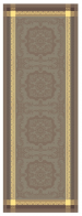 Tafelloper 54x149 cm 100% bruin jacquard katoen, vlekbestendige behandeling