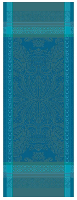 Tischläufer 54x149 100% blau/türkis Jacquard-Baumwolle, schmutzabweisender
