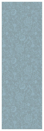 Table runner 55x180 cm 100% cotton blue flowers on a blue background