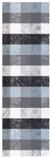 Tischläufer 55x180 cm 100% Baumwolle blau/grau/weiß Kosmos und Sterne