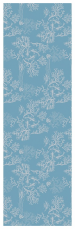 Table runner 55x180 cm 100% cotton blue corals, fish and shells