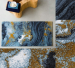 Tapis de bain peinture 80x150 cm 65% coton 30% Acrylique 5% Lurex 2200 gr/m²