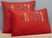 Housse couette + taie 65x65 cm 100% coton percale Ski brodé orange corail