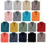 Shawl collar bathrobe 100% cotton terry S, M, L or XL