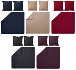 Duvet cover + pillowcase 100% pure percale cotton dark color easy care