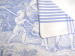 Duvet cover + pillowcases 65x65 cm Toile de Jouy 100% cotton percale