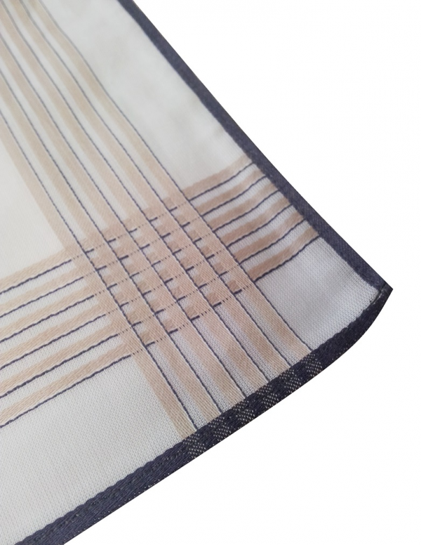 6 Mens handkerchiefs, 44x44 cm, 100 cotton, simpl