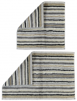 Reversible bath mat 100% combed terrry cotton, gray lined 2200 gr/m²