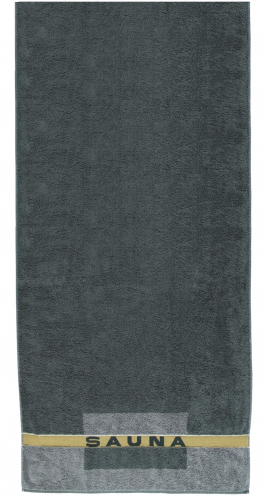 Large bath in 100% cotton terry 80x200 anthracite gray sauna