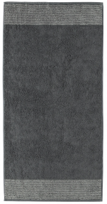 Large bath towel in 100% cotton terry 80x200 cm, anthracite gray