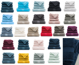 Guest towel 40x70 cm  plain royal 100% combed terry cotton 540 gr/m²