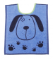 Bib 33x40 cm100% cotton blue and gray dog