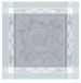 Serviette 53x55 cm Medaillon aus grauen Blüten 100% Baumwolle 220 gr/m²