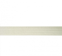 Braided flat elastic 9 mm white, quality professional confection