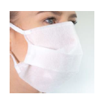 White polyester/cotton 3-layer fabric mask washable 90°C
