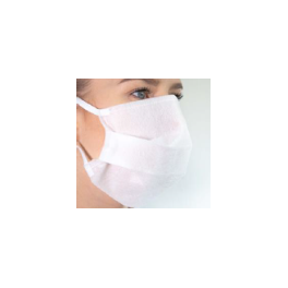 White polyester/cotton 3-layer fabric mask washable 90°C