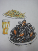 Bib mussels / French fries / beer100% cotton