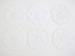 Set van 6 ronde placemat 7 cm 100% wit katoen