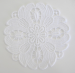 Set of 6 round placemat 7 cm 100% white cotton