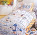 Duvet cover 140X200 + 1 pillowcase nursery rhyme peach molds 100% cotton