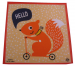 Children's handkerchief 29x29 cm 100% cotton: squirrel