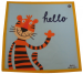 Children's handkerchief 29x29 cm 100% cotton: tiger