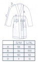 Bademantel mit Kimono kragen 100% Baumwolle leicht 270 gr/m²