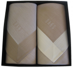Box of 2 handkerchiefs Man +/- 48x48 cm 100% cotton Daks