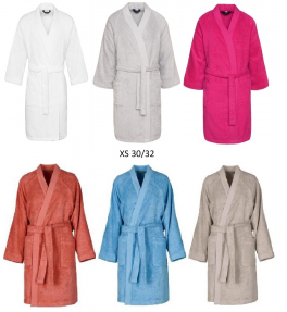 Peignoir kimono 100% coton éponge peigné 400 gr/m² XS 90 cm long