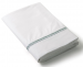 Flat sheet 100% cotton percale white embroidered leaves