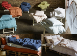Bettbezug + Kissenbezüge 57% Leinen und 49% Baumwolle, 160 gr/m²