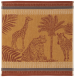Hand towel 50x50 cm Zebra, Leopard, Giraffe 100% cotton jacquard