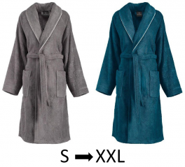 Shawl collar Bathrobe 100% cotton terry combed 420 gr/m²  S M L XL XXL
