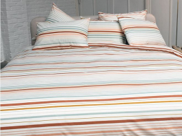 Duvet cover + pillowcase 65x65 cm multi lined 100% cotton