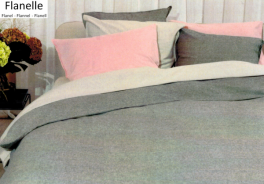 Reversible duvet cover solid blend 100% cotton flannel