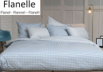 Bettbezug + Kissenbezug 65x65 cm vichy blau 100% Baumwoll-Flanell