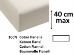 Spannbetttuch 100% Baumwolle Flanell 2 Seiten, bequem, flauschig, weich Weiß