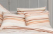 Kissenbezug 65x65cm Orange mehrzeilig 100% Baumwolle