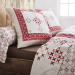 Duvet cover + pillowcase 100% cotton flannel stylized cross stitches