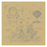 Napkin 54x54 cm Hot air balloon trips 100% cotton