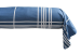 Bolster case 86x185 cm Quadri blue/white 100% combed cotton percale easy care