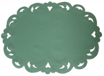 Ovale Deckchen 35X49 cm grün bernina 100% Polyester