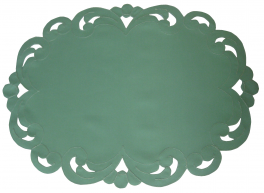 Ovaal Dekservet  35X49 cm groen Bernina 100% polyester