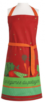 Bib Apron 85x76 cm The vegetable garden 100% printed cotton