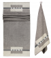 Large bath towel in 100% cotton terry 80x200 cm, gray/beige with Sauna