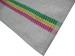Floorcloth 60x70 cm 100% soft ecru cotton chenille absorbent tricolor bands