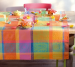Coated tablecloth 100% coated cotton 220 gr/m² Creole colors