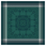 Serviette de table 54x54 cm Château Fontainebleau Vert 100% coton jacquard