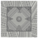 Serviette 50x50 cm Graue indische Dekoration Jacquard aus 100% Baumwolle